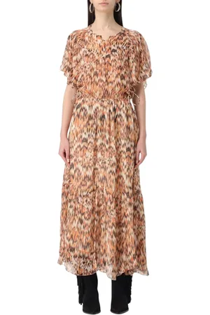 Isabel Marant Kjole, Dame, , S, Uld, Vibrant Ruffled Midi Kjole
