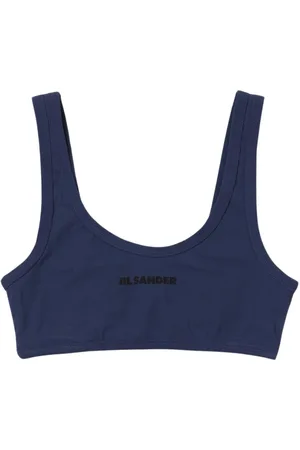 Jil Sander Badetøj, Dame, Blå, XS, Uld, Minimalist Blå Badedragt Top