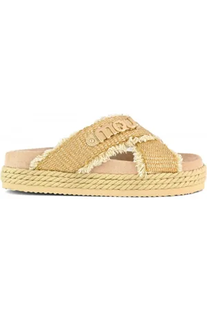 Mou Sko, Dame, , 37 EU, Kryds-og-tværs Reb Sandal i Natur