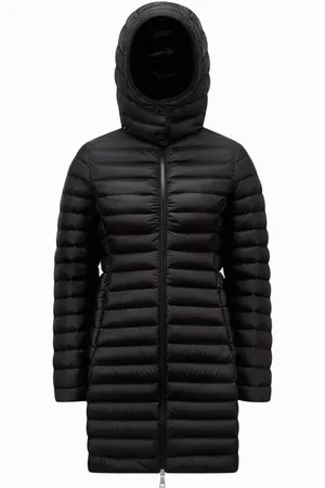 Moncler Frakke, Dame, Sort, L, Uld, Igelong Jakke