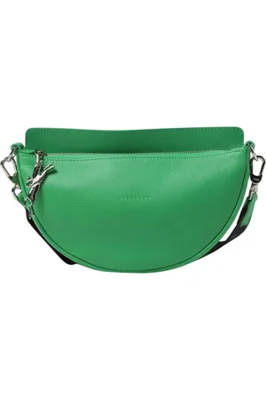 Longchamp Taske, Dame, Grøn, ONE SIZE, Læder, Kornet Læder Crossbody Taske