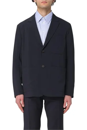 Emporio Armani Jakke, Herre, Blå, L, Polyester, Elegant Blå Blazer