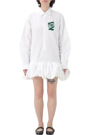 COPERNI Kjole, Dame, Hvid, XS, Elegant Mini Kjole Pufærmer