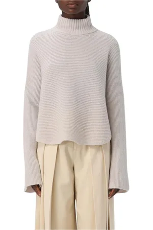 ALYSI Strik, Dame, Grå, S, Uld, Grå Højhalset Sweater