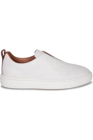santoni Sko, Herre, Hvid, 42 EU, Uld, Hvide Sneakers til Mænd