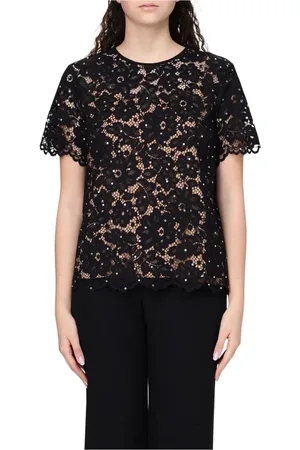 Michael Kors Bluser & Skjorter, Dame, Sort, S, Sort Blonde Top