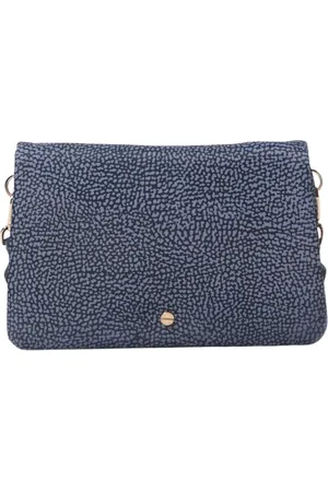 Borbonese Taske, Dame, Blå, ONE SIZE, Uld, Blå Skuldertaske med Lynlås