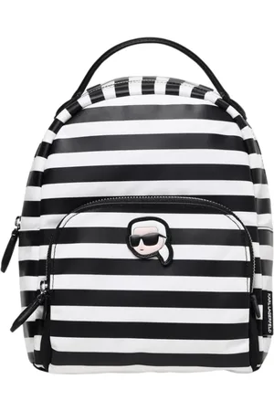 Karl Lagerfeld Taske, Dame, Flerfarvet, ONE SIZE, Uld, KIkonik Mini Rygsæk Stribet Design