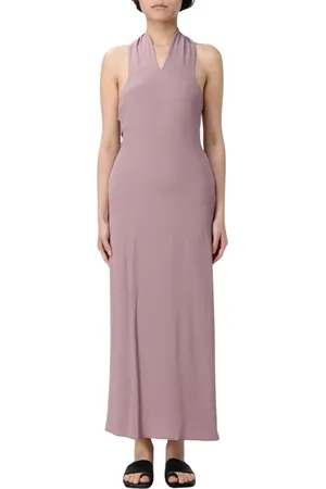 FEDERICA TOSI Kjole, Dame, Lyserød, XS, Rød Halterneck Maxi Kjole