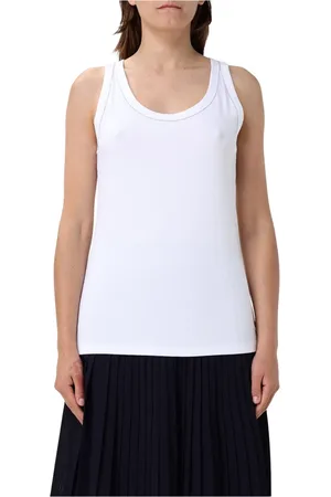 Fabiana Filippi Top, Dame, Hvid, S, Uld, Stilfuld Top til Kvinder