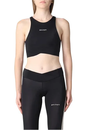 Palm Angels Sport, Dame, Sort, XS, Uld, Sort HighNeck Sports Bra