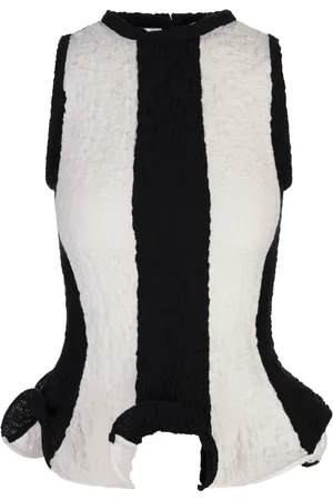 Msgm Top, Dame, Sort, 2XS, Bomuld, Sort Top med Polyester og Bomuld