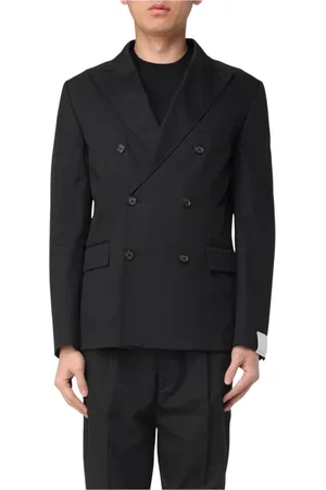 Paolo Pecora Jakke, Herre, Sort, M, Blå Dobbelt-Breasted Blazer