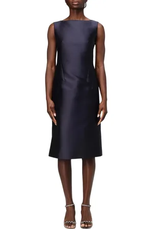 Alberta Ferretti Kjole, Dame, Blå, L, Blå Elegant Midi Kjole Kvinder