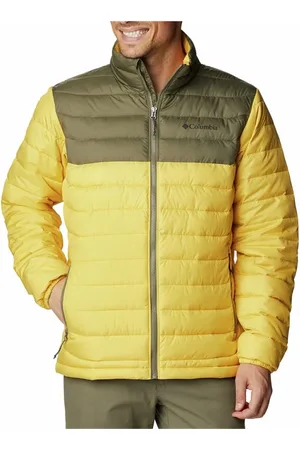 Columbia Jakke, Herre, Gul, XL, Uld, Powder Lite Jakke