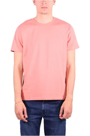 Peuterey Top, Herre, Lyserød, M, Bomuld, Broderet Logo Crew-neck T-shirt