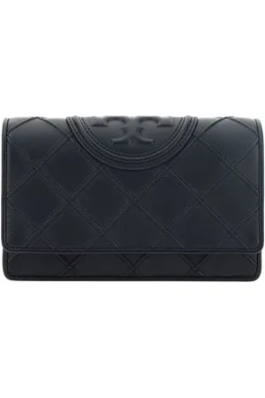 Tory Burch Taske, Dame, Sort, ONE SIZE, Uld, Læder skuldertaske med kæde rem