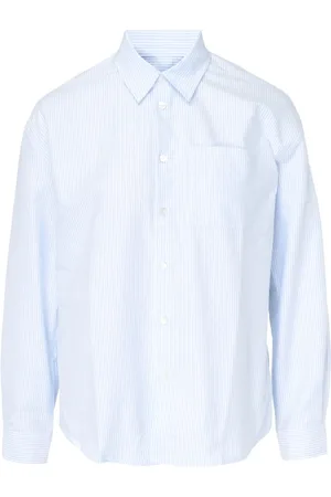 A.P.C. Bluser & Skjorter, Dame, Blå, M, Bomuld, Logo Boyfriend Chemise Skjorte