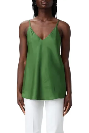 Liu Jo Top, Dame, Grøn, S, Beige Silke Cami Top
