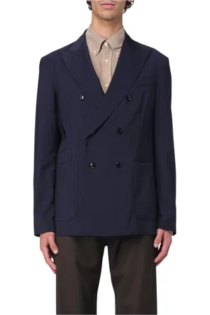 BARENA Jakke, Herre, Blå, L, Uld, Marineblå Classic Fit Blazer