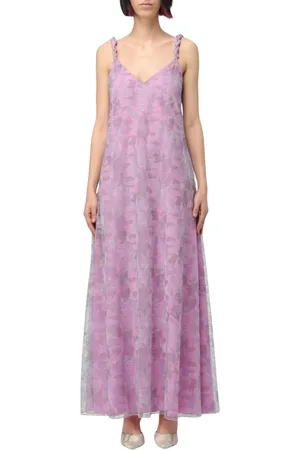 Emporio Armani Kjole, Dame, Lyserød, XS, Elegant Sleeveless V-Neck Kjole