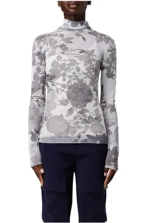 Patrizia Pepe Top, Dame, Grå, S, Cashmere, Grå V-hals Cashmere Sweater