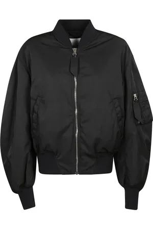 The Attico Jakke, Dame, Sort, XS, Bishop Sleeve Bomber Jacket