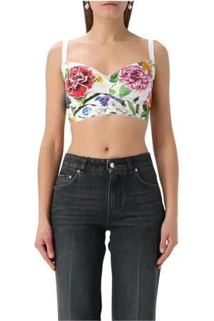 Dolce & Gabbana Top, Dame, Flerfarvet, S, Bomuld, Blomstret Camisole Top