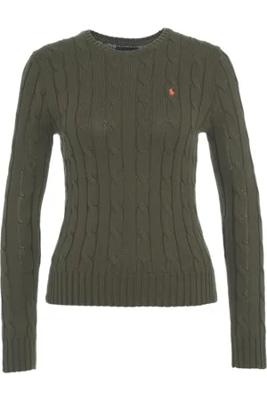 Ralph Lauren Strik, Dame, Grøn, S, Grøn Kabelstrik Trøje