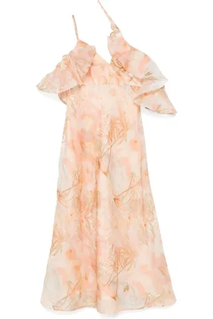 ZIMMERMANN Kjole, Dame, Flerfarvet, S, Uld, Flutter Slip Kjole