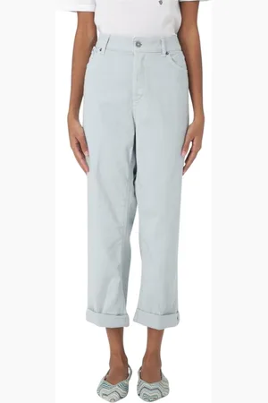 Dondup Jeans, Dame, Blå, W28, Hvide Straight Leg Jeans