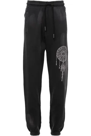 MARCELO BURLON Bukser, Herre, Sort, M, Bomuld, Dreamcatcher Print Track Pants