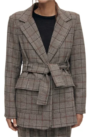 ALOHAS Jakke, Dame, Brun, XS, Uld, Nagano Checks Brun Blazer