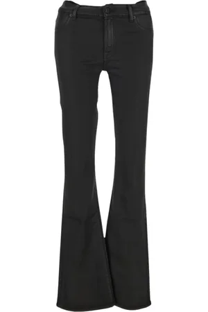7 for all Mankind Jeans, Dame, Sort, W31, Bomuld, Udfarvede Jeans med Vidde