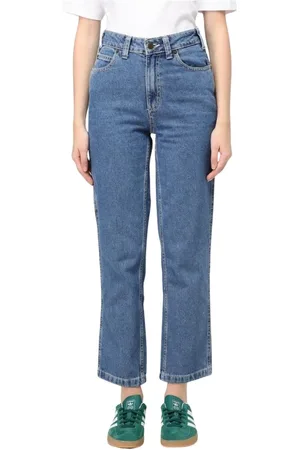 Dickies Jeans, Dame, Blå, W29, Bomuld, Blå Straight Leg Jeans til Kvinder
