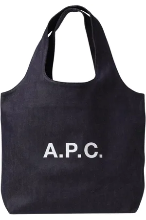 A.P.C. Taske, Dame, Blå, ONE SIZE, Bomuld, Blå Canvas Tote Taske