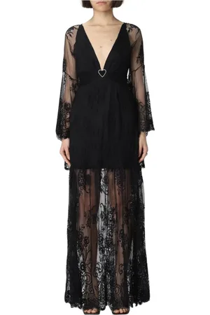 ANIYE BY Kjole, Dame, Sort, XS, Elegant Sort Blonde Maxi Kjole