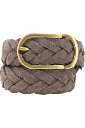 Brunello Cucinelli Tilbehør, Herre, Brun, 100 CM, Læder, Flettet Læderbælte Elegant Design