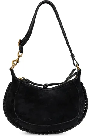 Isabel Marant Taske, Dame, Sort, ONE SIZE, Læder, Sort Læder Crossbody Taske med Logo