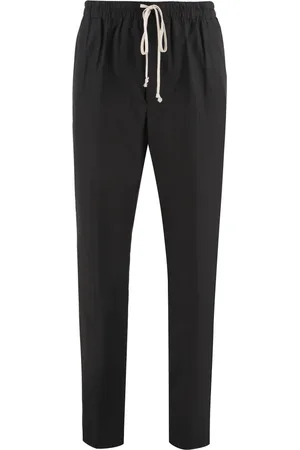 Rick Owens Bukser, Herre, Sort, M, Bomuld, Bomuld Bukser med Lommer