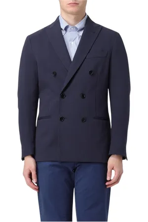 FAY Jakke, Herre, Blå, M, Marineblå Dobbeltbrystet Blazer