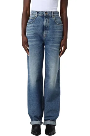 Golden Goose Jeans, Dame, Blå, W28, Bomuld, Klassiske Blå Wide Leg Jeans