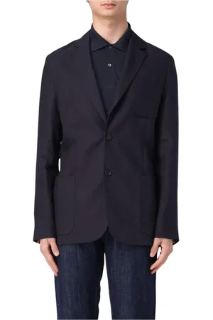 Paul Smith Jakke, Herre, Blå, L, Blå Blazer med Lommer