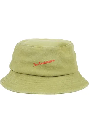 J.W.Anderson Tilbehør, Herre, Grøn, ONE SIZE, Bomuld, Broderet bucket hat