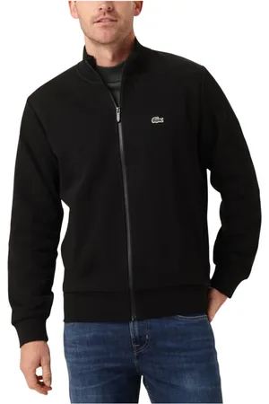 Lacoste Sweathshirts & Hoodies, Herre, Sort, XL, Uld, Herre Sweat Zip Stilfuldt Vest