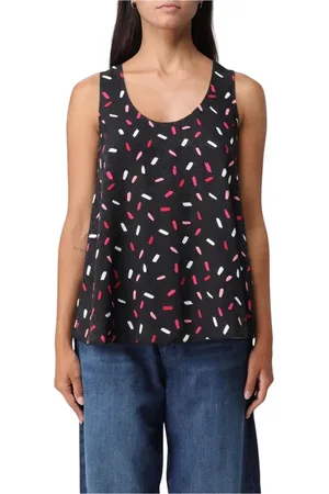 Emporio Armani Top, Dame, Sort, S, Konfetti Print Ærmeløs Top Sort