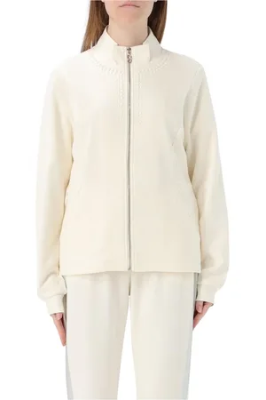 Liu Jo Sweathshirts & Hoodies, Dame, Hvid, XS, Uld, Stilfuldt Zip-Up Tracksuit