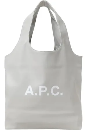 A.P.C. Taske, Dame, Grå, ONE SIZE, Uld, Grå Skulder Tote Taske
