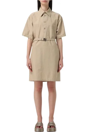 Fendi Kjole, Dame, , XS, Bomuld, Elegant Kjole med Bælte