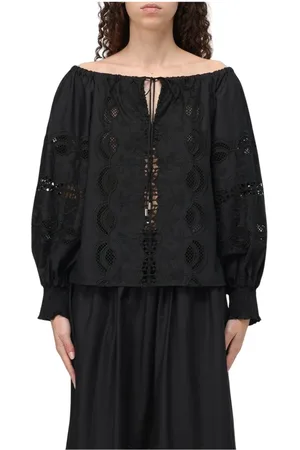 Liu Jo Bluser & Skjorter, Dame, Sort, S, Sort Button-Up Skjorte til Kvinder